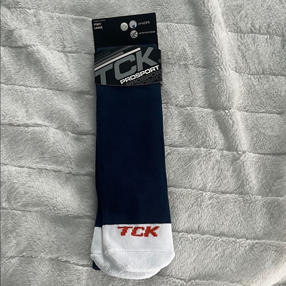 TCK Athletic Navy and White Socks